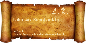 Lakatos Konstantin névjegykártya
